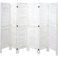 Mendler Paravent HWC-G30, Trennwand Sichtschutz Raumteiler, Shabby-Look 170x240cm -