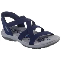SKECHERS Damen Reggae Slim – Stretch Flex Hands Free Slip-ins Sandals, Navy Knit Gore, 40 EU - 40 EU