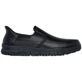 SKECHERS Nampa Broxtin Medizinischer Arbeitsschuh, Black Leather Synthetic, 48.5