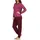 RELAX by Normann Frottee Pyjama Langarm mit Bündchen gestreift Pink 44/46