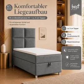 Best For Home Trinity 90 x 200 cm Grau