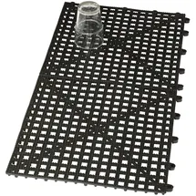 ich-zapfe Gummi-Abtropfmatte 31,5 x 31,5 cm Schwarz