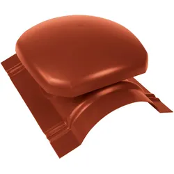 JA-Firstentlüfter für halbrunde Firstbleche RAL 3009 Rot