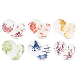 Excelsa Flora & Fauna Teller 20 cm mehrfarbig 2er Set