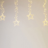 Lotti LED Eisregen-Lichtervorhang mit Sternen, 950 ww LED 63716