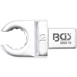 BGS, Schraubenschlüssel, Einsteck-Ringschlüssel  offen  10 mm  Aufnahme 9 x 12 mm