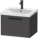 Duravit D-Code Waschtischunterschrank DC46650BD490000 Griff Diamantschwarz, Graphit Matt, Wandhängend, 584x400x460 mm