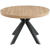 vente-unique Esstisch oval 220 x 76 x 120 cm schwarz