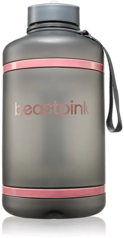 BeastPink Hyper Hydrator Wasserflasche mit Strohhalm Farbe Grey 2200 ml