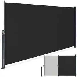 Tectake Aluminium Seitenmarkise 300 x 160 cm schwarz