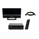 Vantage VT-92 DVB-T2 Bundle, HDMI SCART, Full HD, HDMI Kabel, aktive Antenne,