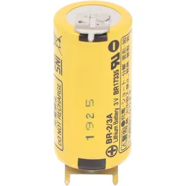 Panasonic Rastermaß 10mm, Panasonic BR-2/3AE2SPE Lithium Batterie mit Print Kontakt 3,0 Volt