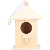 Natudeco Hängende Vogelhäuser, Vogelhäuser im Freien, Vogelhabitat, Rotkehlchen, Kolibri, Sittich, Bluebird, Holznest, stilvoll, schön für Gartengeschenke