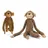 beeztees Affe Vik 40 cm Braun