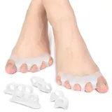 Zehenspreizer Kleiner Zeh, Zehenschutz Kleiner Zeh, Schneiderballen Kleine Zehen Korrektur Herren Damen, Kleinzehenschutz mit Anti Rutsch Riemen, Hallux Valgus Zehenglätter (8 Stück (1er Pack))