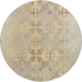 Creative Tops Set De 4 Platzdeckchen Mit Korkrücken De Kork, Golddruck, 29 Cm, Gold & Grau