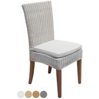 Soma Esszimmer Stühle Rattanstühle Wintergarten Cardine 6 Stück weiß mit/ohne Sitzkissen leinen weiß (BxHxL) 48 x 98 x 60 cm ohne Sitzkissen