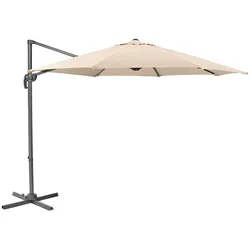 SVITA Ampelschirm Sonnenschirm Alu dreh schwenk Schirm Garten Terrasse Helles Taupe