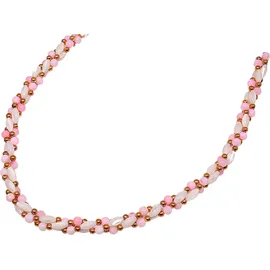 FIRETTI Perlenkette Schmuck Geschenk Messing rosa