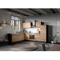 Held Möbel Winkelküche Turin 240 x 300 cm Wotaneiche-Graphit ohne E-Geräte