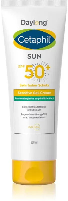 Daylong Cetaphil SUN Sensitive Gel-Creme Leichte schützende Gel-Creme für empfindliche Oberhaut SPF 50+ 200 ml