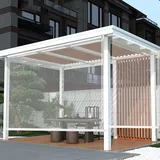 Seitenrollo Außenrollo,Terrasse Pergola Rollos,Durchsichtige Gartenrollos,PVC Rollos,Balkonrollo mit Zubehör,für Pavillons,Balkone und Pavillons,Breite 40–160 cm Optional (W130xH180cm/W51 xH71)