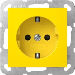 1St. Gira 4453106 SCHUKO-Steckdose 16A 250V mit Shutter mit gelber Abdeckung für...