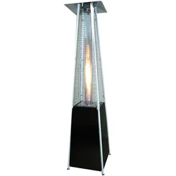 Tecna Outdoor-Gas-Terrassenheizer Schwarz Flamme Pyramid 13000W. Ideal für Restaurants und Hotels.