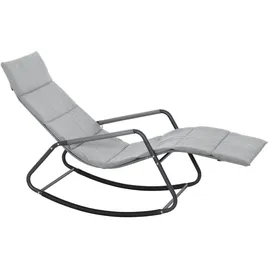 Siena Garden Aliano Schaukelliege 143 x 57 x 84 cm Anthrazit matt/Hellgrau