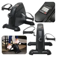 Wisam® Mini Heimtrainer LCD Arm Bein Trainer Pedalgerät schwarz