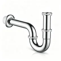 IBERGRIF Siphon Waschbecken Edelstahl 1 1/4" Universal Syphon Ablaufgarnitur mit Geruchsverschluss & Verstopfungsschutz, werkzeuglose Montage M20506