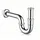 IBERGRIF Siphon Waschbecken Edelstahl 1 1/4" Universal Syphon Ablaufgarnitur mit Geruchsverschluss & Verstopfungsschutz, werkzeuglose Montage M20506
