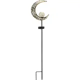 NORTHPOINT LED Solar Gartenstab Solarstecker Außenbereich mit Dämmerungssensor Mond