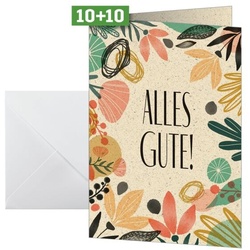 Sigel 10 Glückwunsch-Karten »Alles Gute«, 10.5x14.8 cm