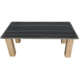 Mendler Esstisch HWC-L76, Tisch Esszimmertisch, Industrial Massiv-Holz MVG-zertifiziert 200x100cm, natur mit Metall-Optik