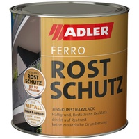 ADLER Ferro Rostschutz - RAL3009 Oxidrot 2,5 L - Dekorative, beständige Rostschutzfarbe für Eisen, Stahl, Zink und Aluminium im Innen- und Außenbereich - restrostverträglich mit Grundierwirkung