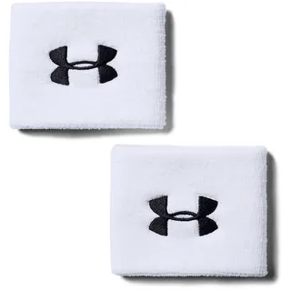 Under Armour Unisex UA Performance Wristband, 2er-Pack schweißableitendes Fitnessband, flexibles Schweißband mit Logo