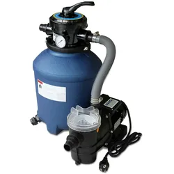 Karibu Sandfilteranlage groß inkl. Schläuche, Quarzsand 25 Kilo (6,5 m3/h, 230 V)