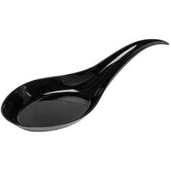 MONOUSO - Häppchen-Löffel Plastik Schwarz 12cm (2000 Stück)