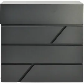 Awtools Briefkasten 43 Schwarz inkl. Zeitungsfach