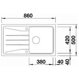 Blanco Sona 5 S reversibel vulkangrau (527334)