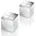 BA706 ultra starke Neodym-Magnete silber massives Alu 2er-Set 2x2x2 cm SuperDym für Glas-Magnettafeln und Glas-Whiteboards