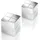 Sigel BA706 ultra starke Neodym-Magnete silber, massives Alu, 2er-Set, 2x2x2 cm SuperDym, für Glas-Magnettafeln und Glas-Whiteboards