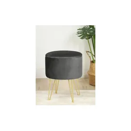 Akord Pouf AKORD LILI aus Samtstoff mit Stauraum 35 x 45 x 35 cm Grau