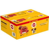 PEDIGREE | Gemischte Selektion in Gelee | 4 Varietäten mit Huhn, Rind+Leber, Geflügel, Lamm+Leber | 80x100g