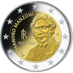 Italien 2023: 2 Euro Gedenkmünze "150. Todestag Alessandro Manzoni"