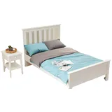 Xlmoebel Schlafzimmer-Set Luxuriöses Schlafzimmer-Set mit Doppelbett und Nachttisch in Weiß, (2-tlg., 2tlg. Schlafzimmer Set (Bett + Nachttisch), Hergestellt in Europa weiß