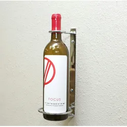 VintageView Vertikale Halterung für eine Flasche Wein Chrom