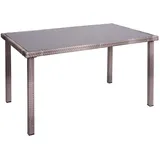 Mendler Gartentisch 120 x 75 cm Grau/Braun