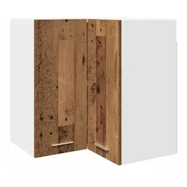 vidaXL Hängeschrank Eck-Hängeschrank Altholz-Optik 57 x 57 x 60 cm Braun